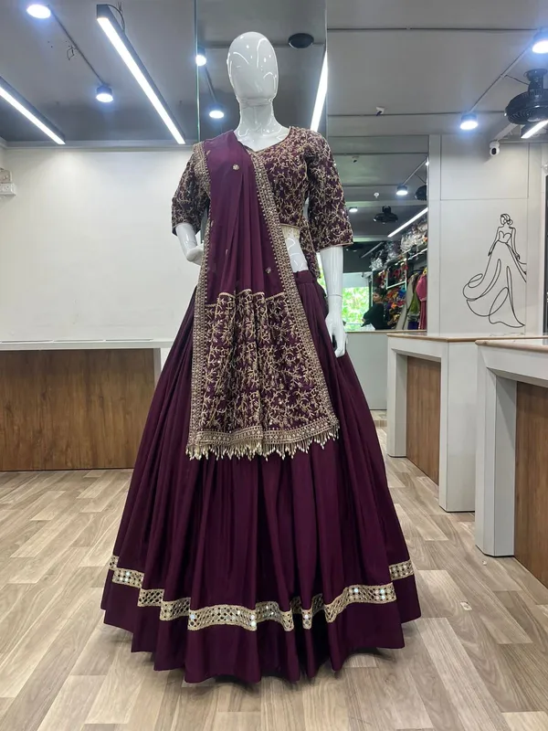 Purple_Roman_Silk_Embroidered_Stitched_Lehenga_Choli_Set_For_Women