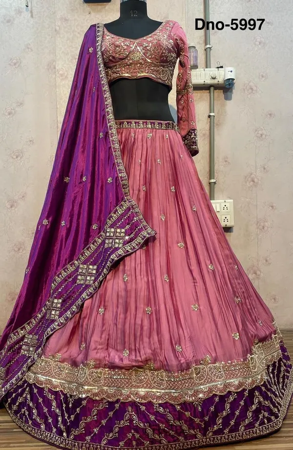 Pink_And_Purple_Gajji_Silk_Stitched_Lehenga_Choli_Set_For_Women