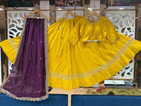 Yellow_Premium_Cotton_Lehenga_Choli_Set_For_Women