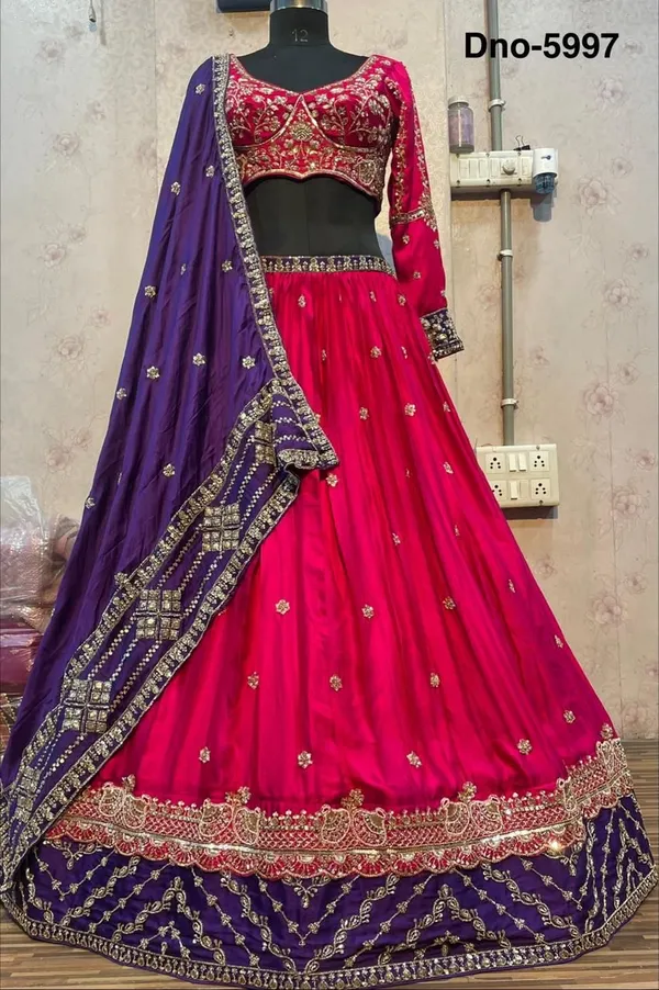 Pink_And_Purple_Gajji_Silk_Embroidered_Stitched_Lehenga_Choli_Set_For_Women