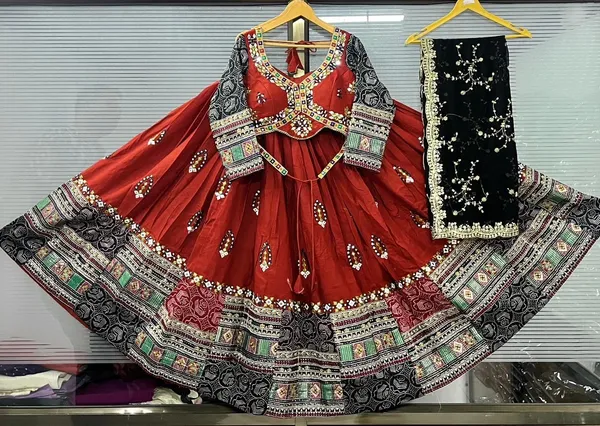 Red_Roman_Silk_Embroidered_Stitched_Lehenga_Choli_Set_For_Women