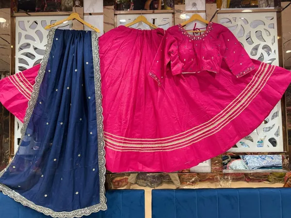 Pink_Premium_Cotton_Lehenga_Choli_Set_For_Women