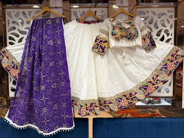White_Premium_Cotton_Lehenga_Choli_Set_For_Women