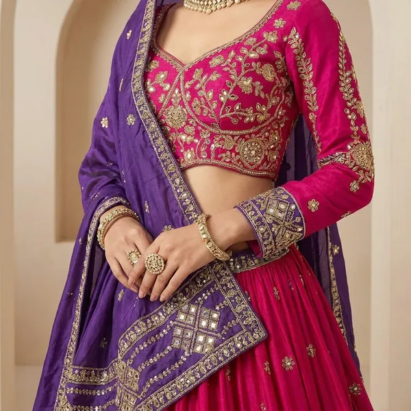 Pink_And_Purple_Gajji_Silk_Embroidered_Stitched_Lehenga_Choli_Set_For_Women