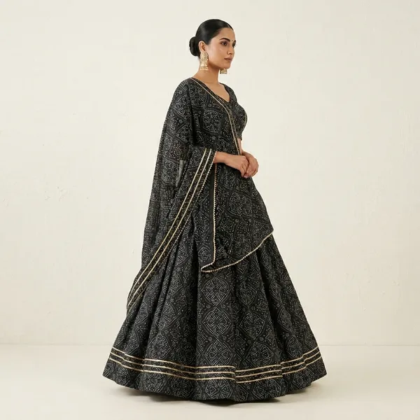 Black_Premium_Cotton_Lehenga_Choli_Set_For_Women