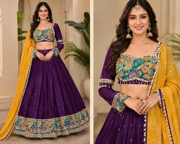 Purple_Premium_Cotton_Lehenga_Choli_Set_For_Women