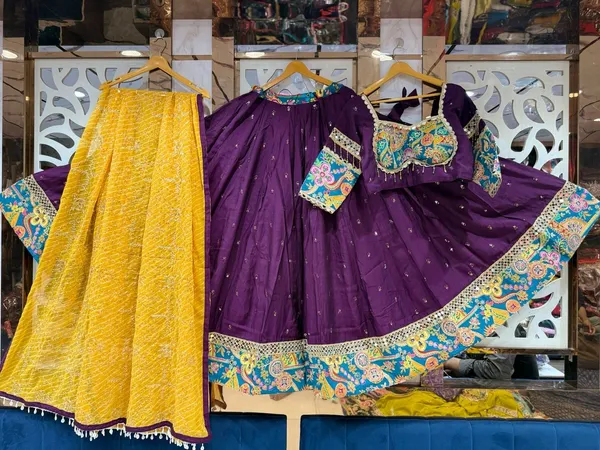 Purple_Premium_Cotton_Lehenga_Choli_Set_For_Women