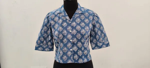 Blue_Pure_Cotton_Premium_Crop_Top_For_Women