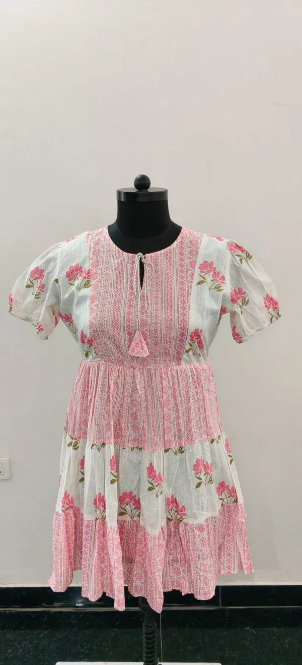 Pink_Fine_Lurex_Cotton_Premium_Short_Maxi_Dress_For_Women
