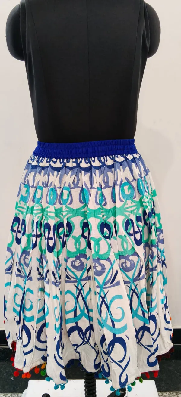 Blue_Fine_Cotton_Shitting_Premium_Skirt_For_Women