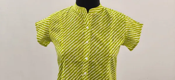 Lime_Green_Pure_Cotton_Premium_Top_For_Women
