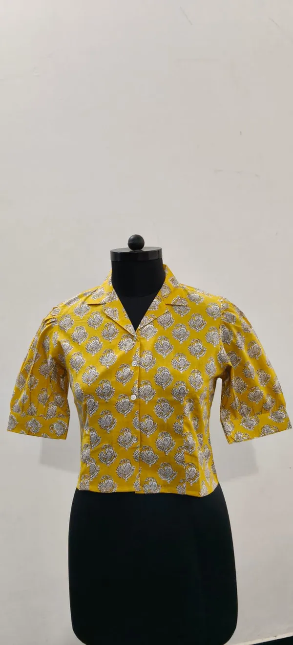 Yellow_Pure_Cotton_Premium_Crop_Top_For_Women
