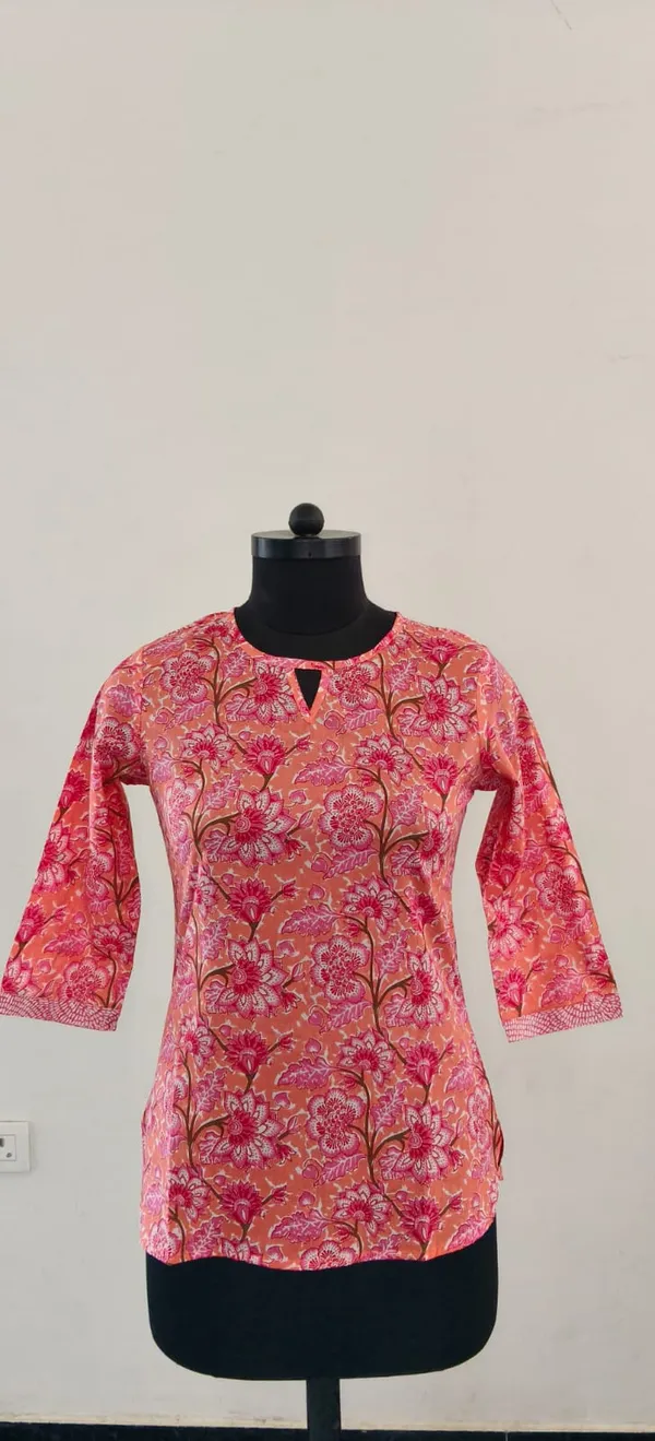 Light_Orange_Pure_Cotton_Premium_Top_For_Women