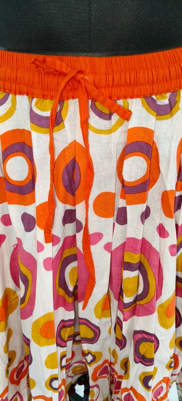 Orange_Fine_Cotton_Shitting_Premium_Skirt_For_Women