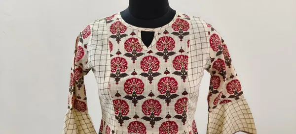 Maroon_Pure_Cotton_Self_Weave_Premium_Top_For_Women
