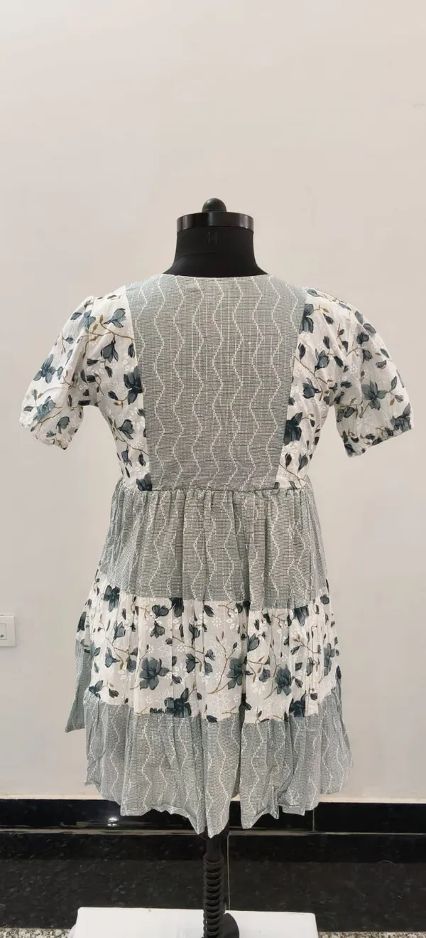 Teal_Blue_Fine_Lurex_Cotton_Premium_Short_Maxi_Dress_For_Women