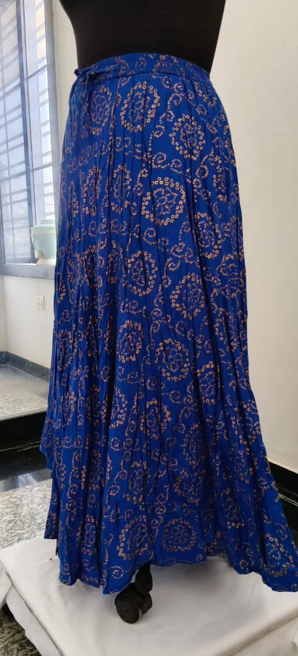 Royal_Blue_Fine_Viscose_Premium_Skirt_For_Women