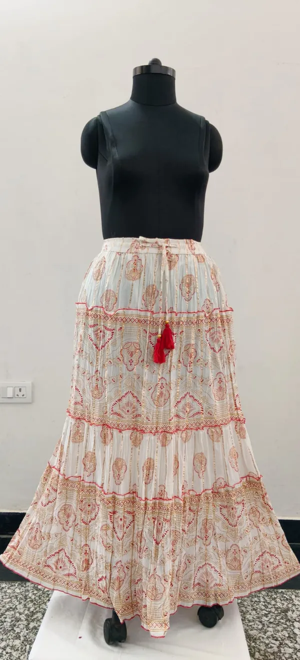 Off_White_With_Red_Print_Fine_Viscose_Lurex_Crinkle_Premium_Skirt_For_Women