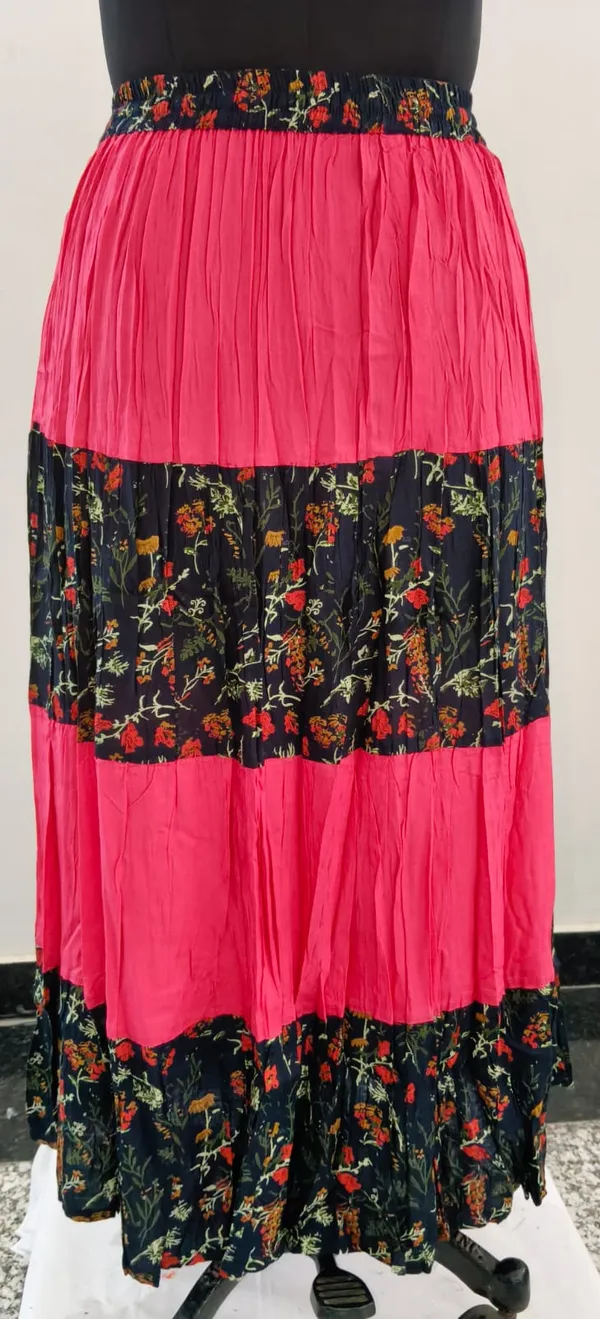 Blue_With_Gajari_Fine_Viscose_Premium_Skirt_For_Women