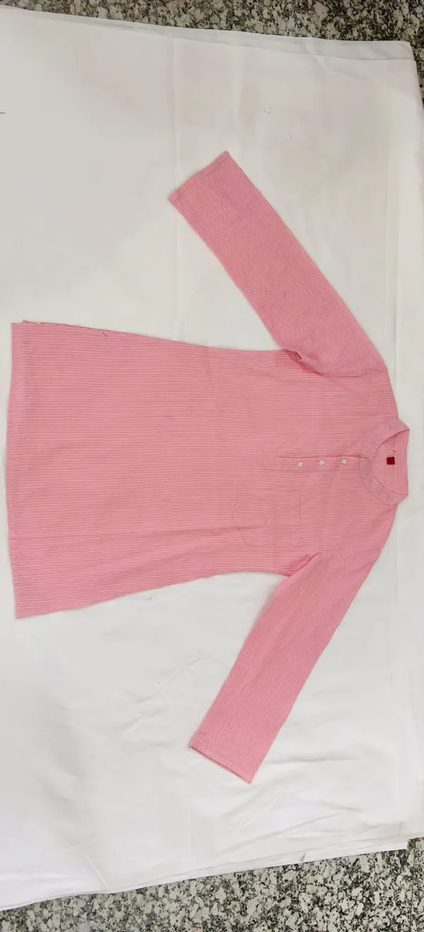Baby_Pink_Pure_Cotton_Premium_Kurta_For_Kids
