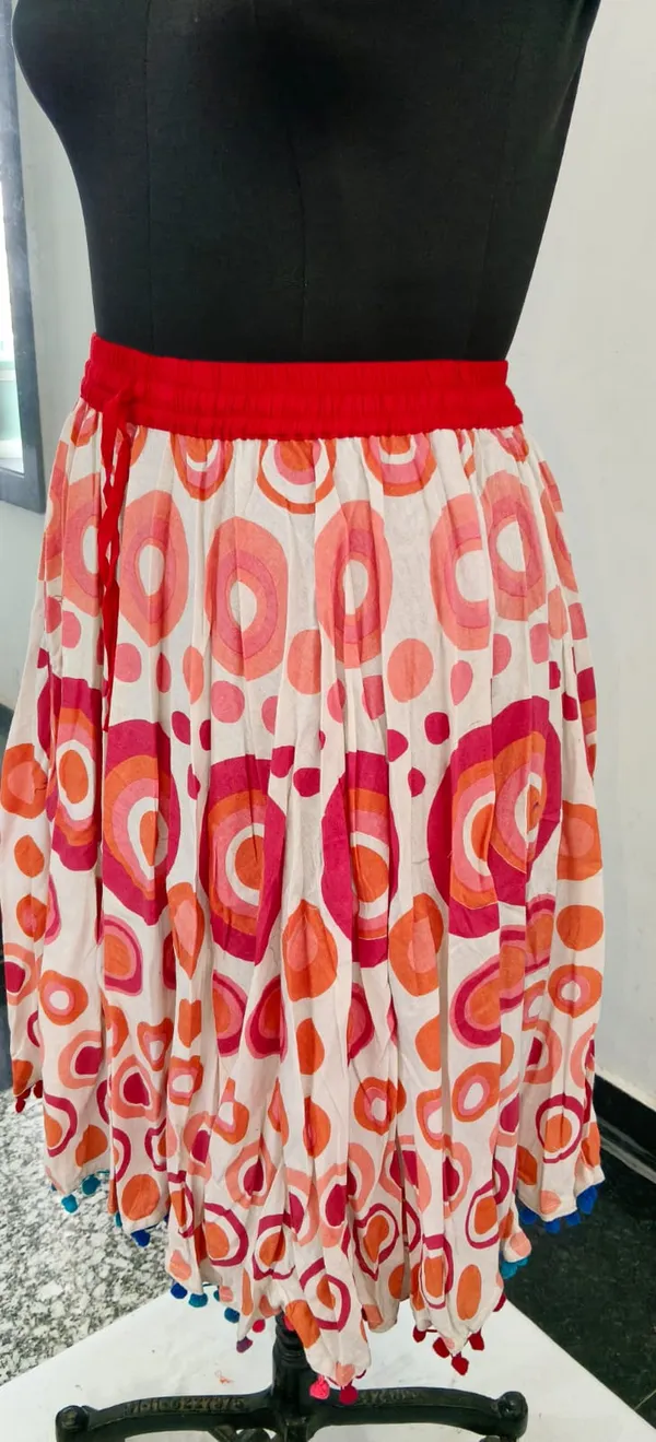 Pink_Fine_Cotton_Shitting_Premium_Skirt_For_Women