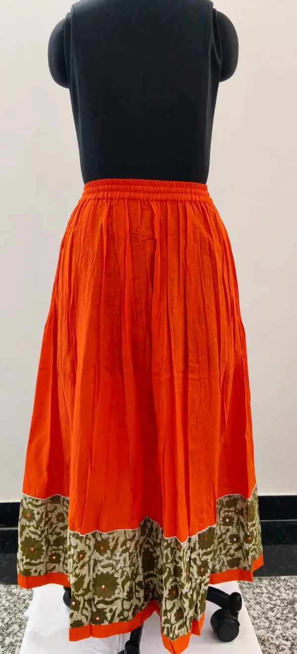Orange_Cotton_Fabric_Premium_Skirt_For_Women