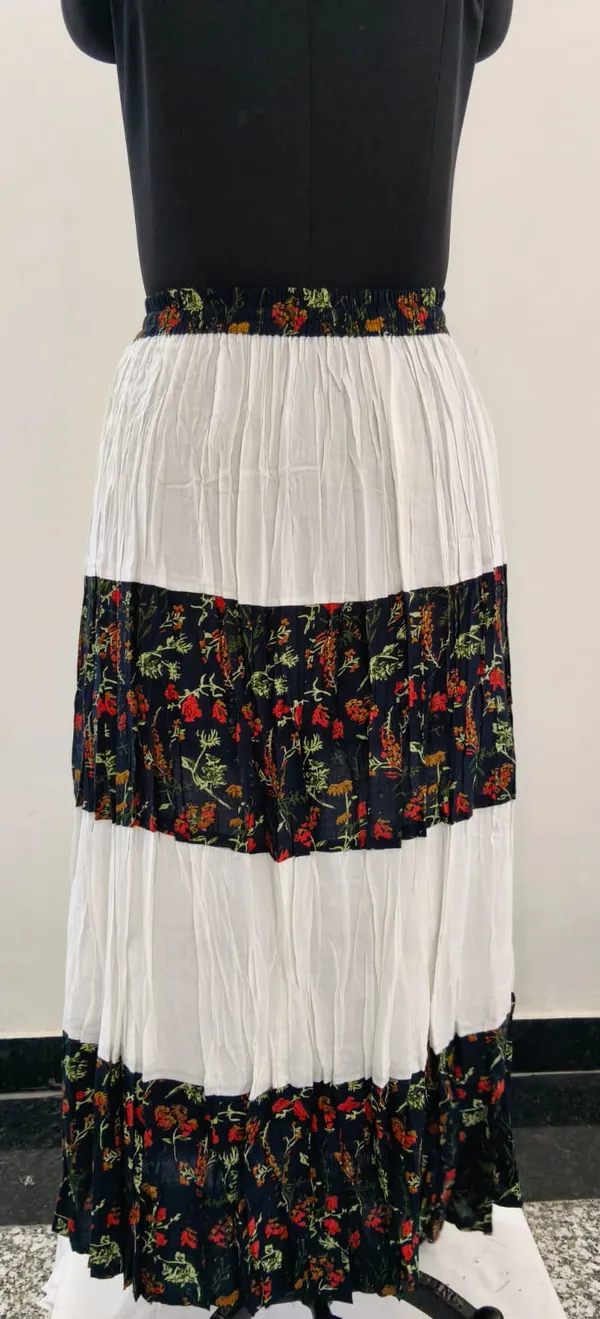 Blue_With_White_Fine_Viscose_Premium_Skirt_For_Women