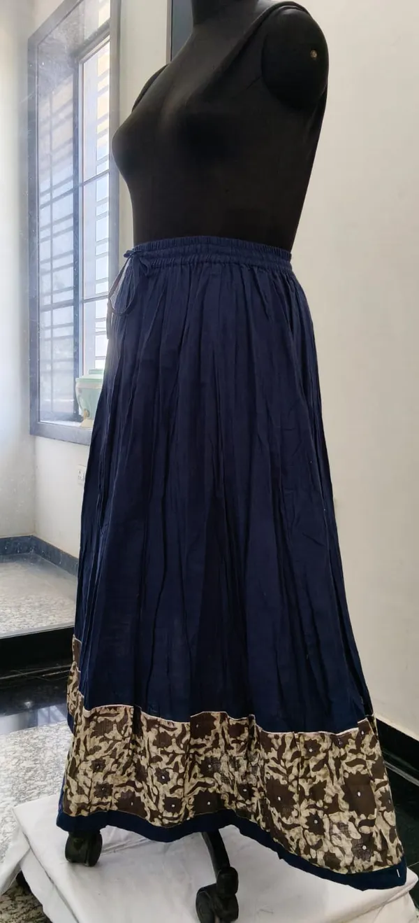 Navy_Blue_Cotton_Fabric_Premium_Skirt_For_Women