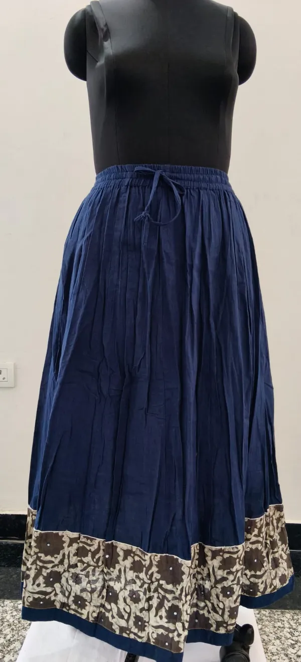 Navy_Blue_Cotton_Fabric_Premium_Skirt_For_Women