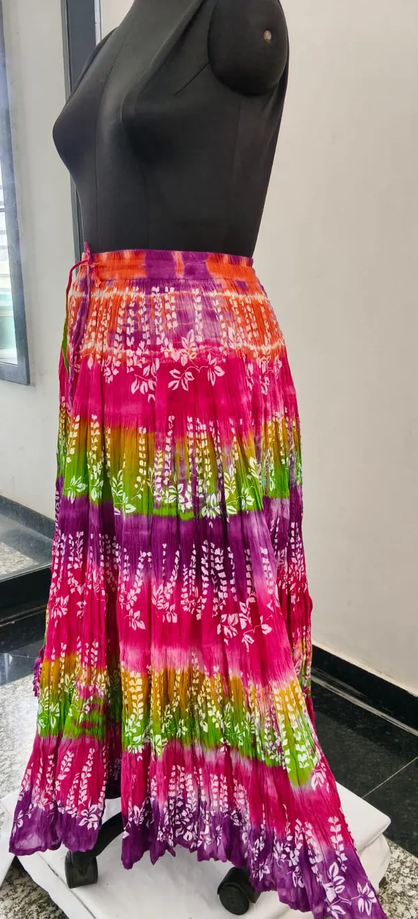 Pink_Fine_Cotton_Voile_Khadi_Premium_Skirt_For_Women