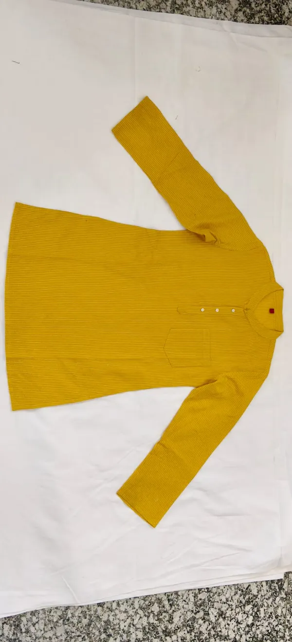 Mustard_Pure_Cotton_Premium_Kurta_For_Kids