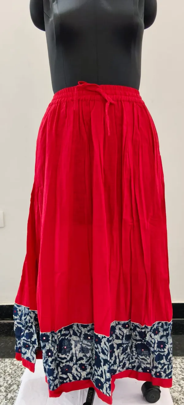 Red_Cotton_Fabric_Premium_Skirt_For_Women