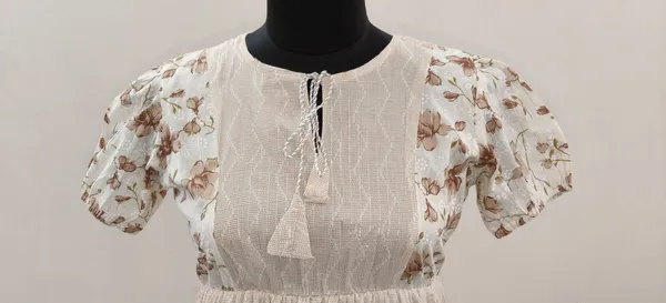 Beige_Fine_Lurex_Cotton_Premium_Dress_For_Women