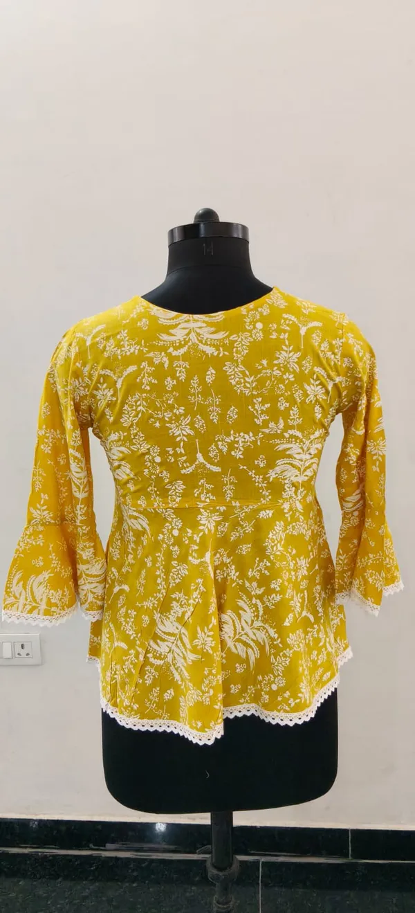 Mustard_Golden_Fine_Viscose_Self_Weave_Khadi_Premium_Top_For_Women