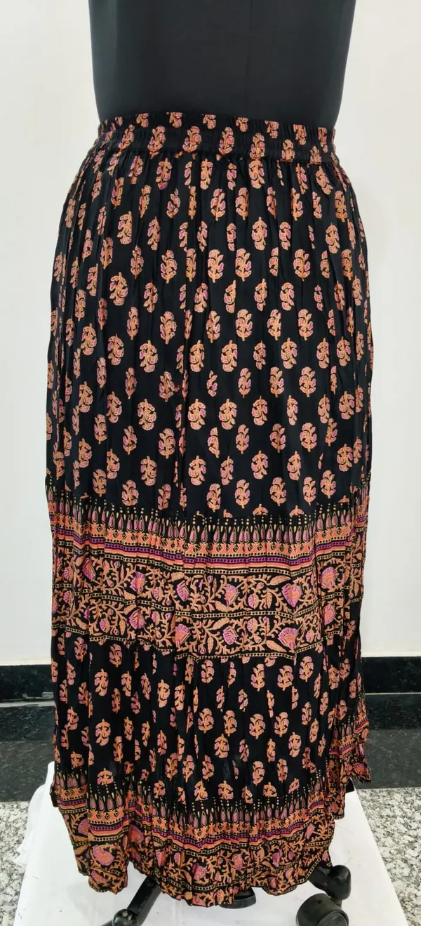 Black_And_Pink_Fine_Viscose_Premium_Top_And_Skirt_Set_For_Women