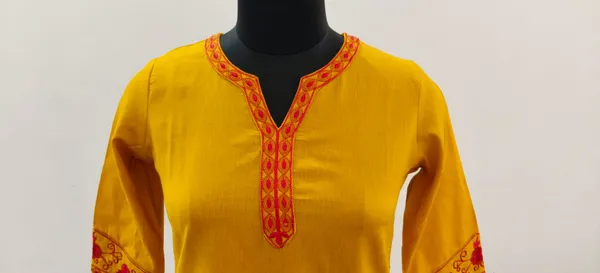 Yellow_Cotton_Flex_Premium_Top_For_Women