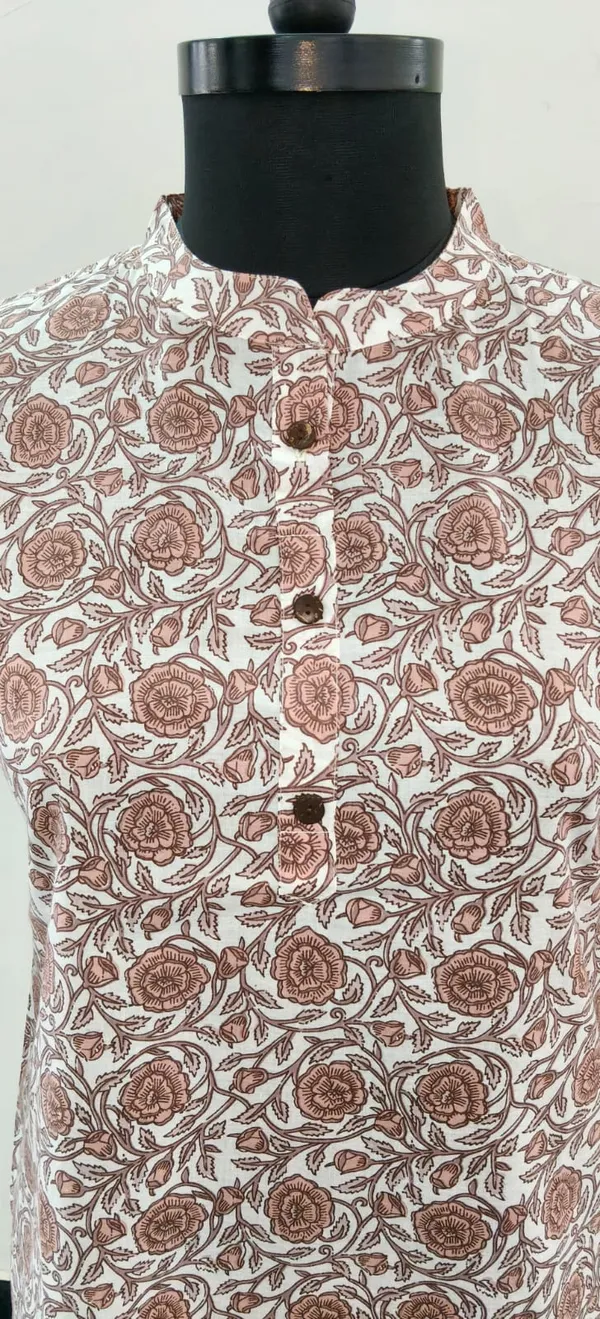 Brown_Printed_Pure_Cotton_Premium_Short_Top_For_Women