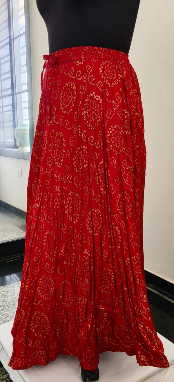 Red_Fine_Viscose_Premium_Skirt_For_Women