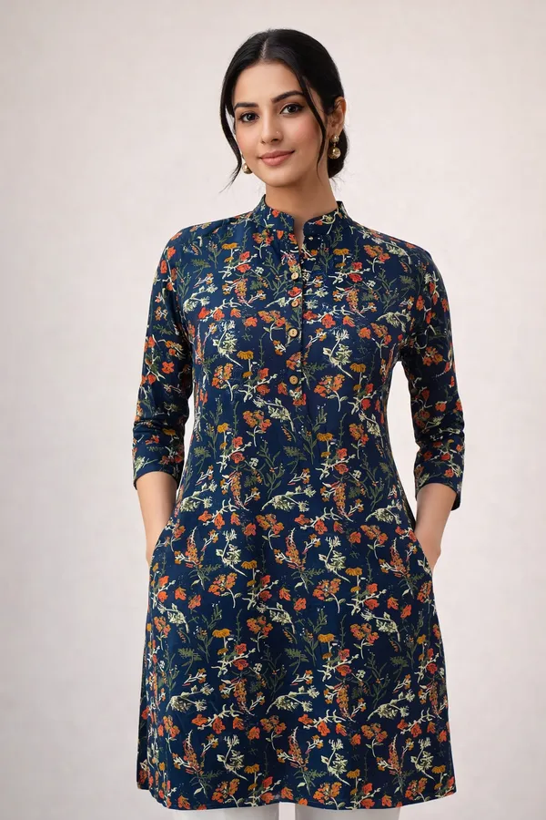 Navy_Blue_Fine_Viscose_Premium_Top_For_Women