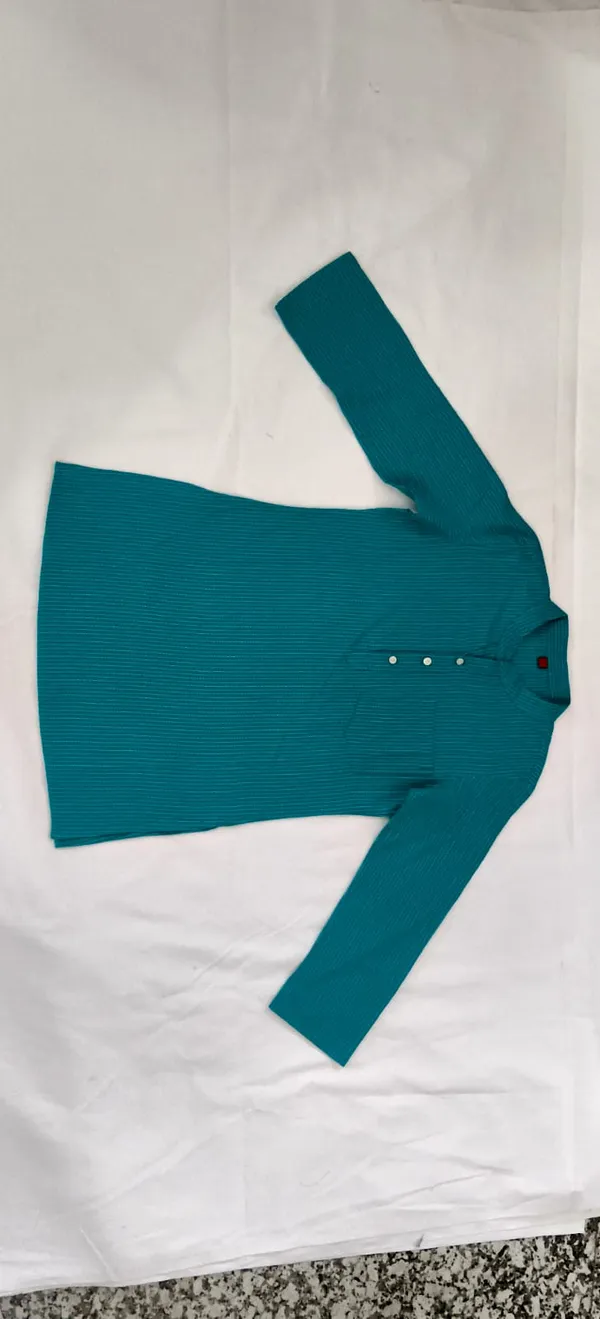 Teal_Green_Pure_Cotton_Premium_Kurta_For_Kids