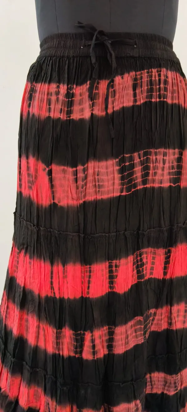 Red_And_Black_Fine_Viscose_Premium_Tier_Skirt_For_Women