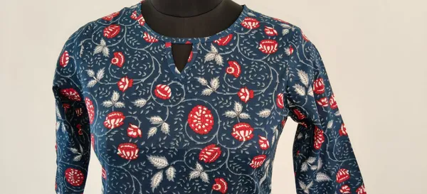 Navy_Blue_Pure_Cotton_Premium_Top_For_Women