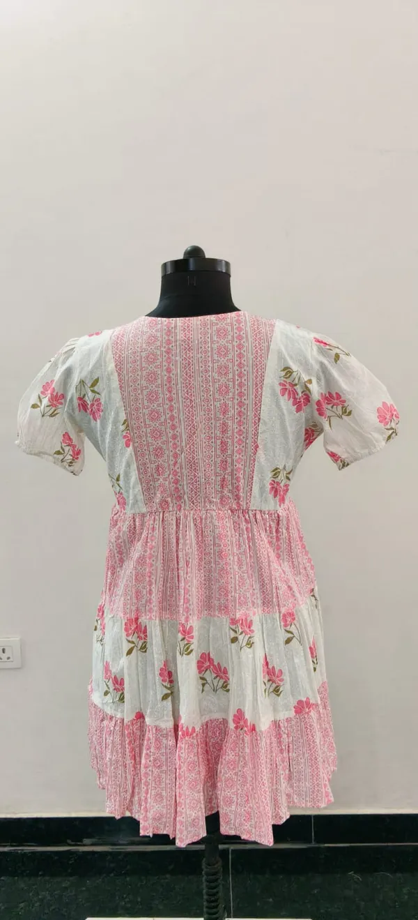 Pink_Fine_Lurex_Cotton_Premium_Short_Maxi_Dress_For_Women