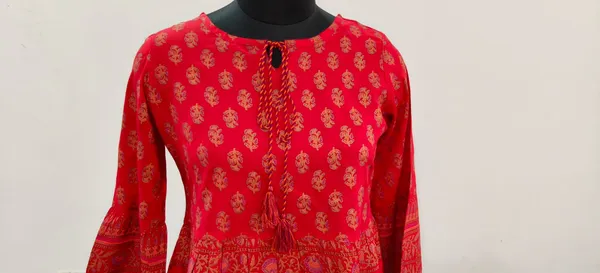 Red_With_Gold_And_Pink_Fine_Viscose_Premium_Top_And_Skirt_Set_For_Women