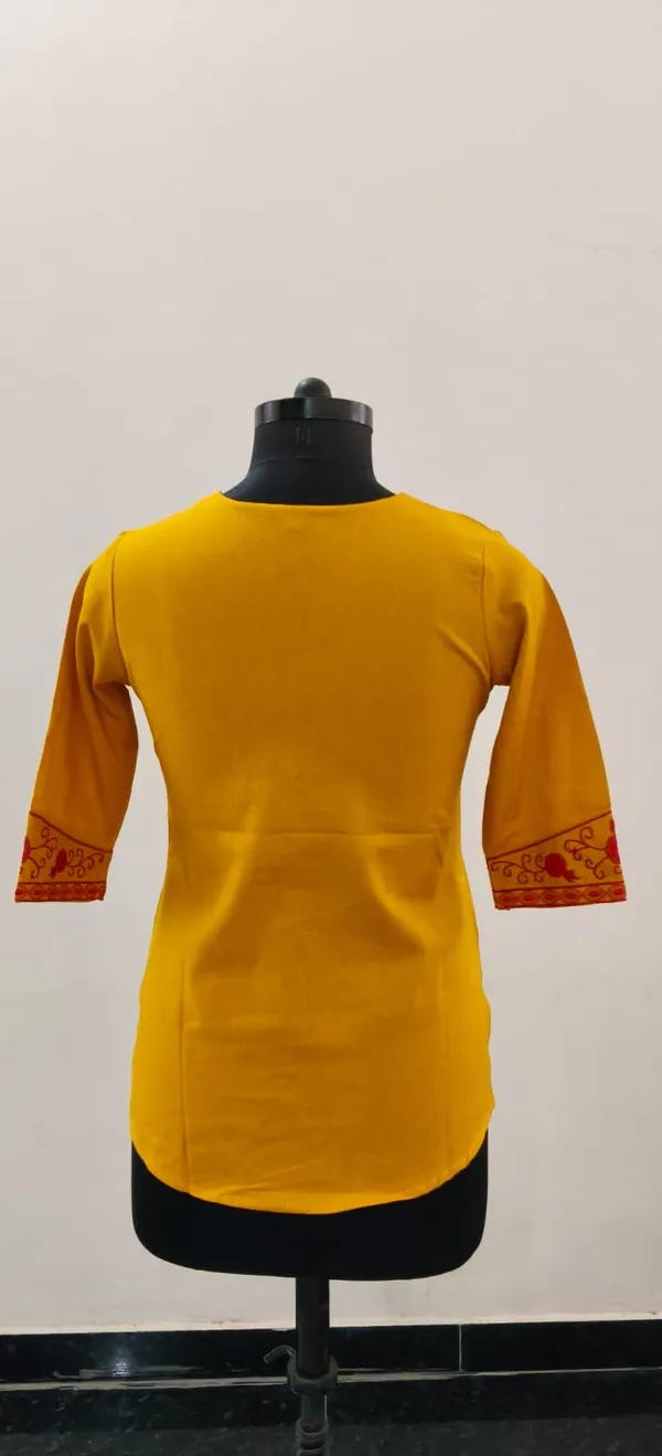 Yellow_Cotton_Flex_Premium_Top_For_Women