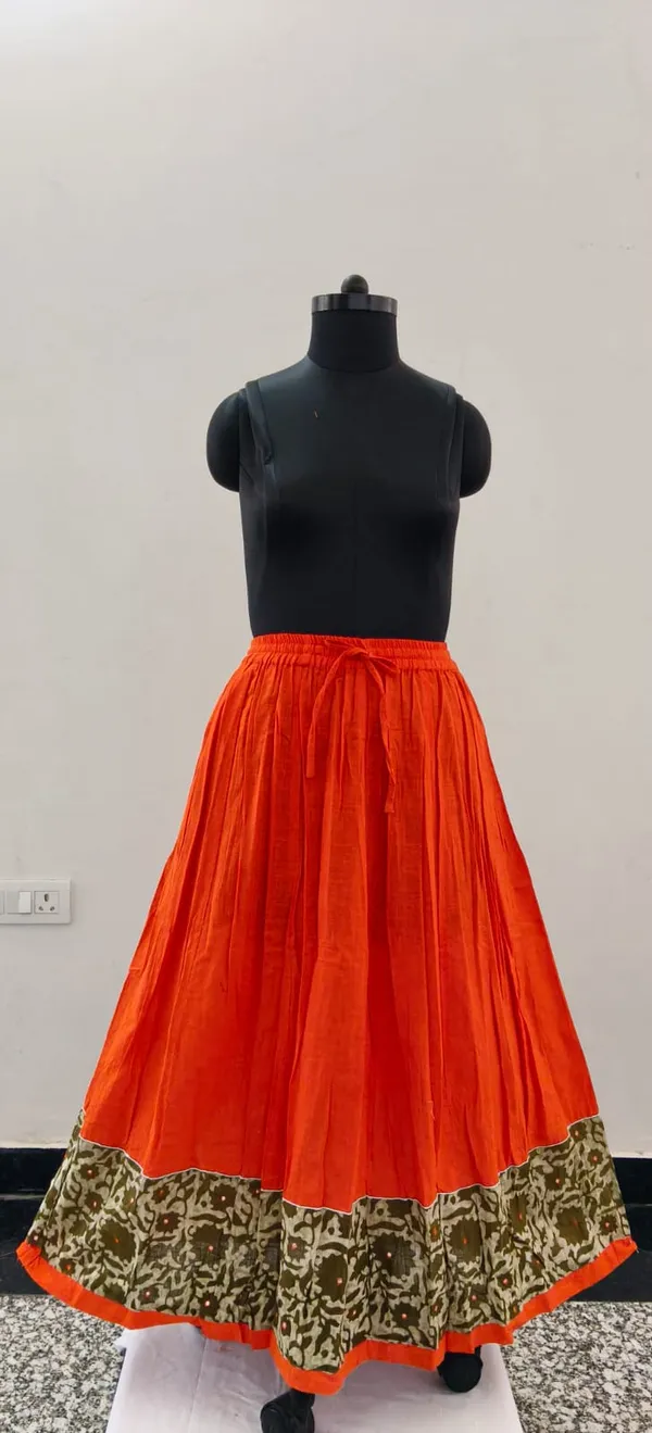 Orange_Cotton_Fabric_Premium_Skirt_For_Women