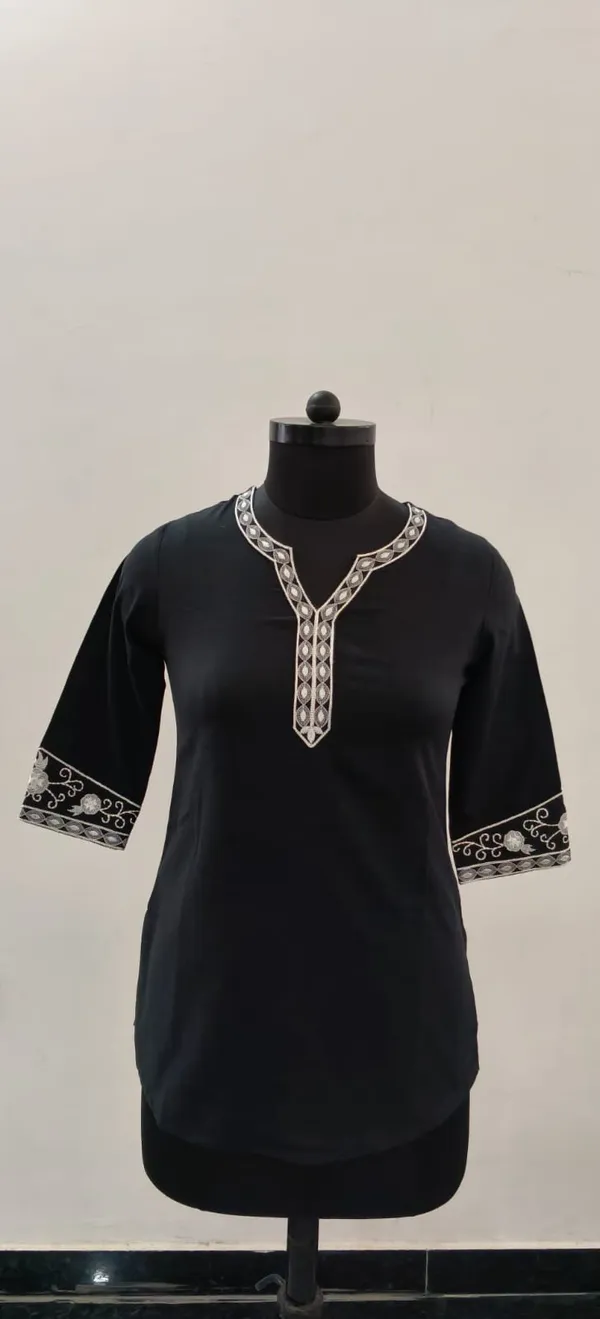 Black_Cotton_Flex_Premium_Top_For_Women
