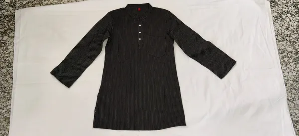 Black_Pure_Cotton_Premium_Kurta_For_Kids