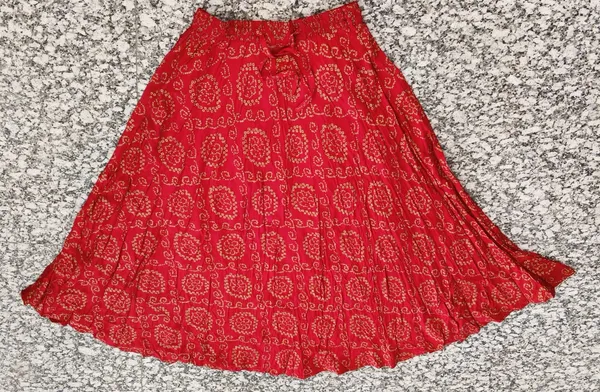Red_Fine_Viscose_Premium_Skirt_For_Women