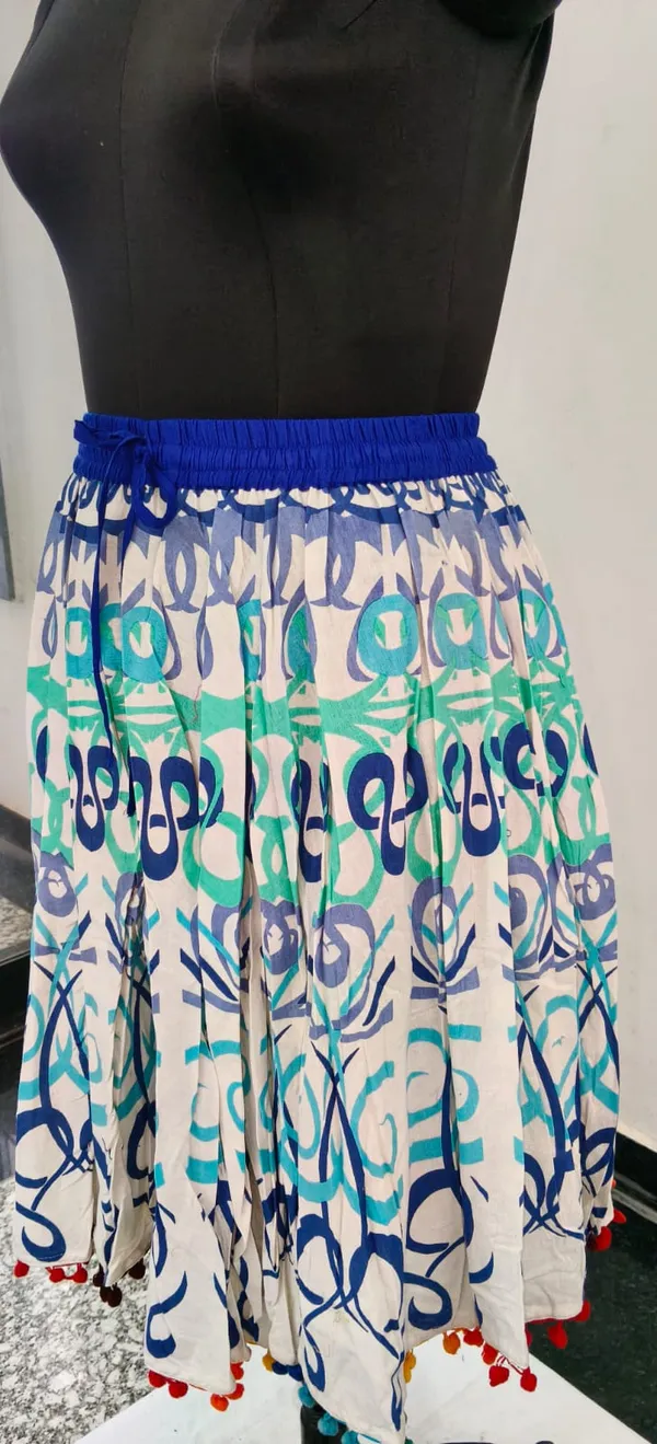 Blue_Fine_Cotton_Shitting_Premium_Skirt_For_Women